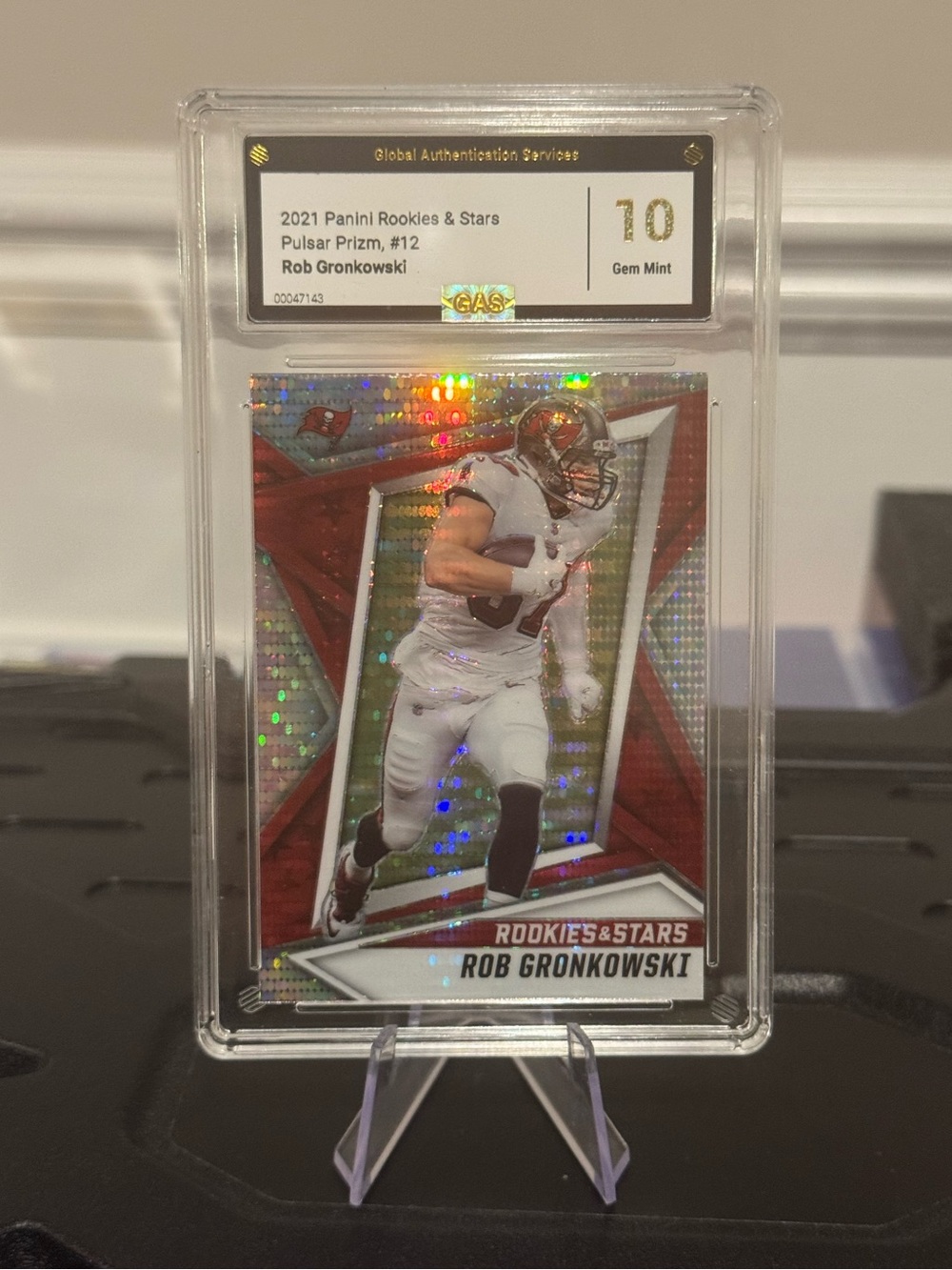 🔥 2021 Rob Gronkowski Panini Rookies and Stars Pulsar Prizm. Graded 10